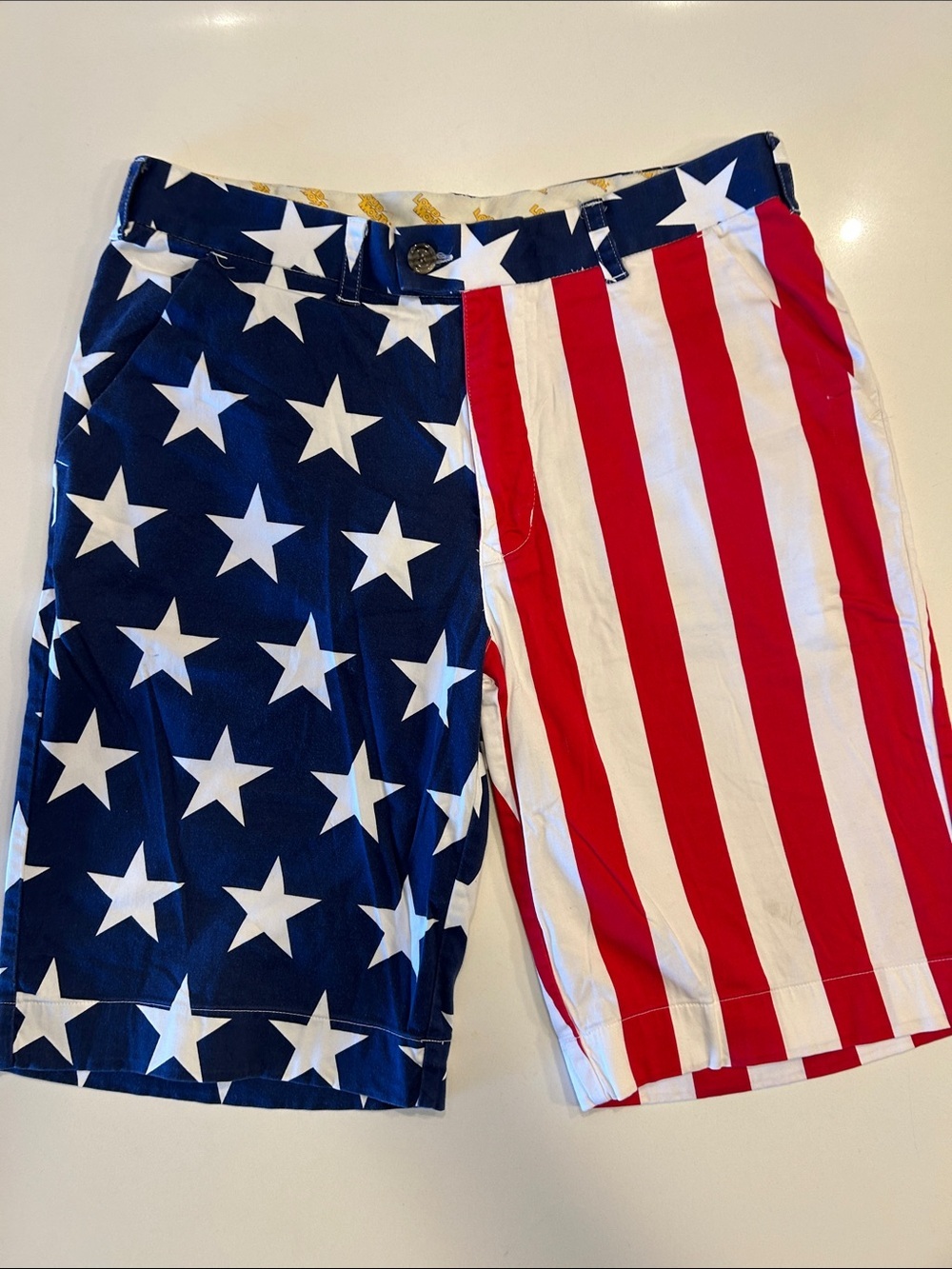 Men’s LOUDMOUTH Heritage Golf Short, Stars & Stripes, EUC, size 34
